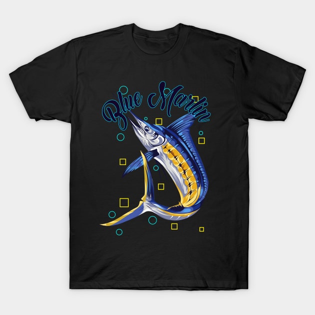 Blue Marlin T-Shirt by San Creative